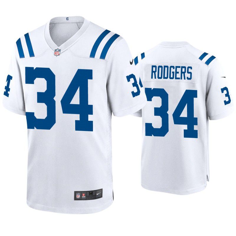 Men Indianapolis Colts #34 Isaiah Rodgers Nike White Game NFL Jersey